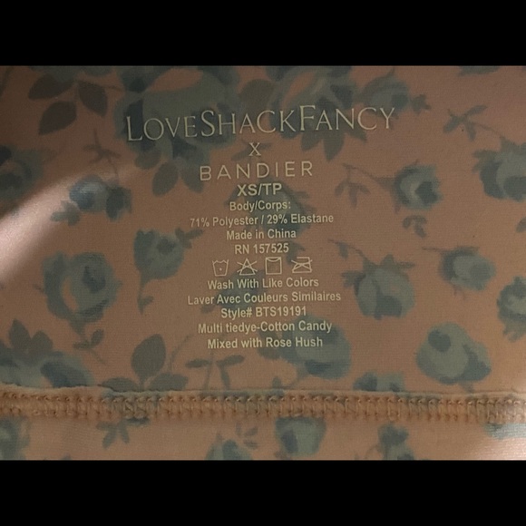 NWT LOVESHACKFANCY X BANDIER Sports Bra Top XS - Picture 6 of 7